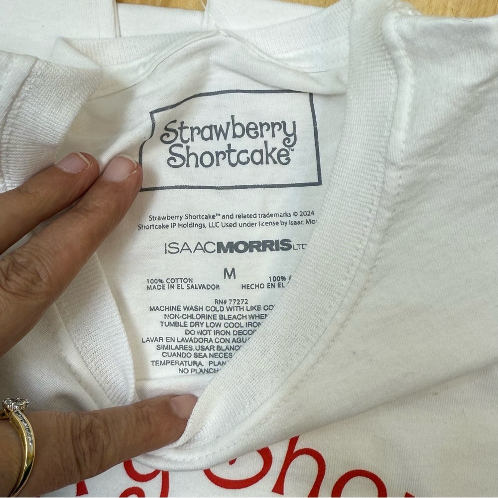 Strawberry Shortcake Graphic Tee Shirt White Size M | Brand New w/ Tags - Picture 3 of 6